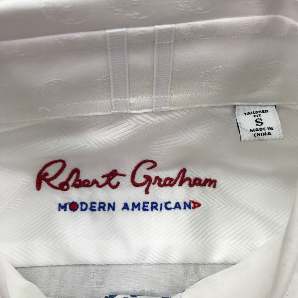 ๐ดSOLD Robert Graham Men's Deven White Short - Picture 8 of 8